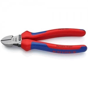 Image of Knipex Diagonal Cutting Pliers - 160mm - Red/ Blue