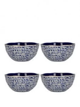 Image of Kitchencraft Mikasa Azores Speckle Cereal Bowls ; Set Of 4