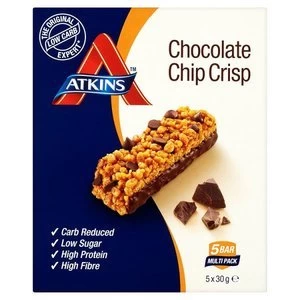 Image of Atkins Chocolate Chip Crisp Bar Multipack 5 x 30g
