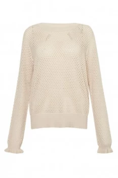 Image of Great Plains Cotton Pointelle Sweater Sand