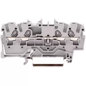 Image of WAGO 2000-1401 4 Conductor Ex e II Through Terminal Block Grey