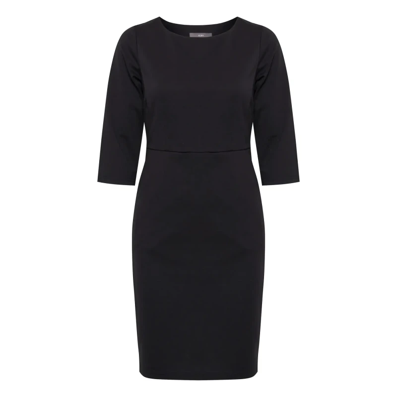 Image of Ichi Casual 3/4 Dress For Her Ichi Kate Noir Female S