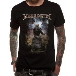 Image of Megadeth - 35 Years Graveyard Mens Small T-Shirt - Black