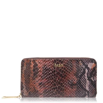 Image of Biba Snake Zip Around Purse - Brown Snake