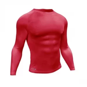 Image of Precision Essential Baselayer Long Sleeve Shirt Adult Small 34-36" Red