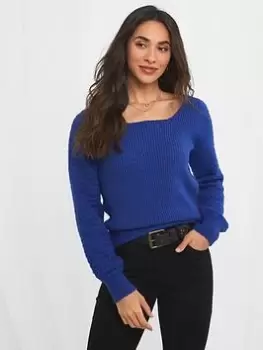 Image of Joe Browns Joe Browns Sophisticated Square Neck Jumper -blue, Blue, Size 8, Women