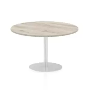Image of Italia Poseur Table Round 1200 Top 725 High Grey Oak