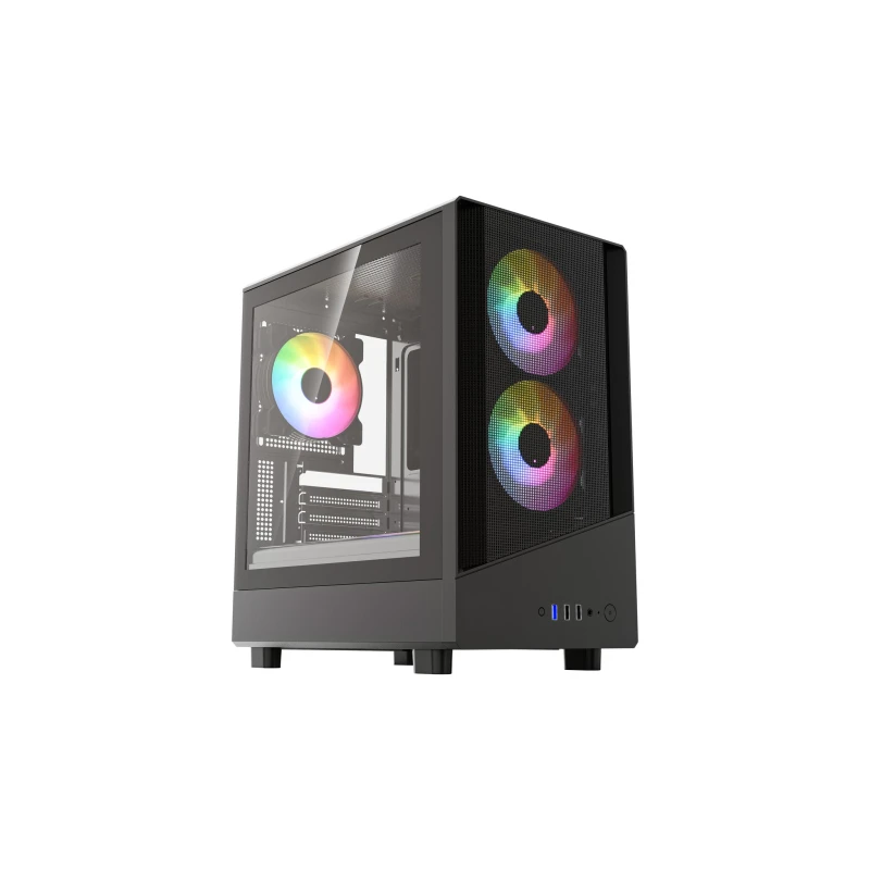 Image of VIDA SPIRE M MATX BLACK GAMING CASE