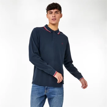 Image of Jack Wills Long Sleeve Polo - Navy