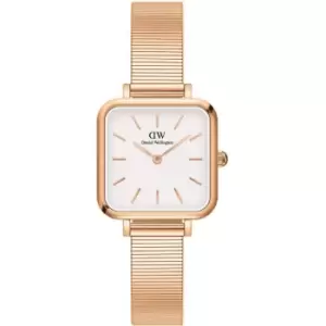 Image of Unisex Daniel Wellington Quadro Studio 22 X 22 Rose Gold White Dial Watch