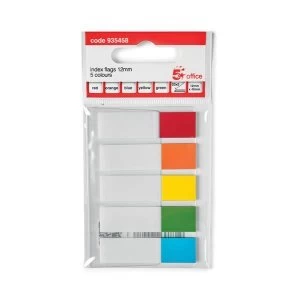Image of 5 Star Office Index Flag 5 Bright Colours 12x45mm 20 Flags per Colour Assorted Pack 5