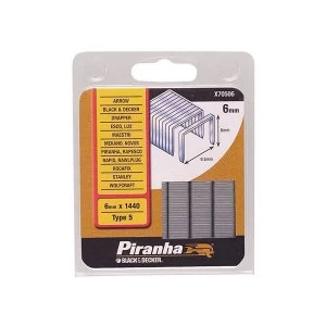 Image of Black & Decker X70510 Flat Wire Staples 10mm Pack 1440