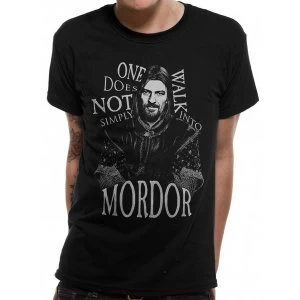 Image of Lord Of The Rings - Walk Into Mordor Mens X-Large T-Shirt - Black