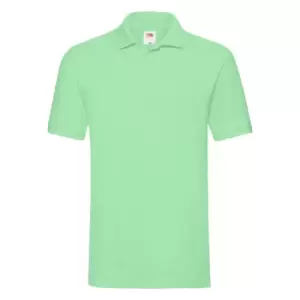 Image of Fruit Of The Loom Premium Mens Short Sleeve Polo Shirt (XL) (Neomint)