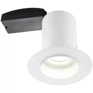 Image of Plaster-In Fire Rated Ceiling Downlight - 50W GU10 Reflector LED - Trimless