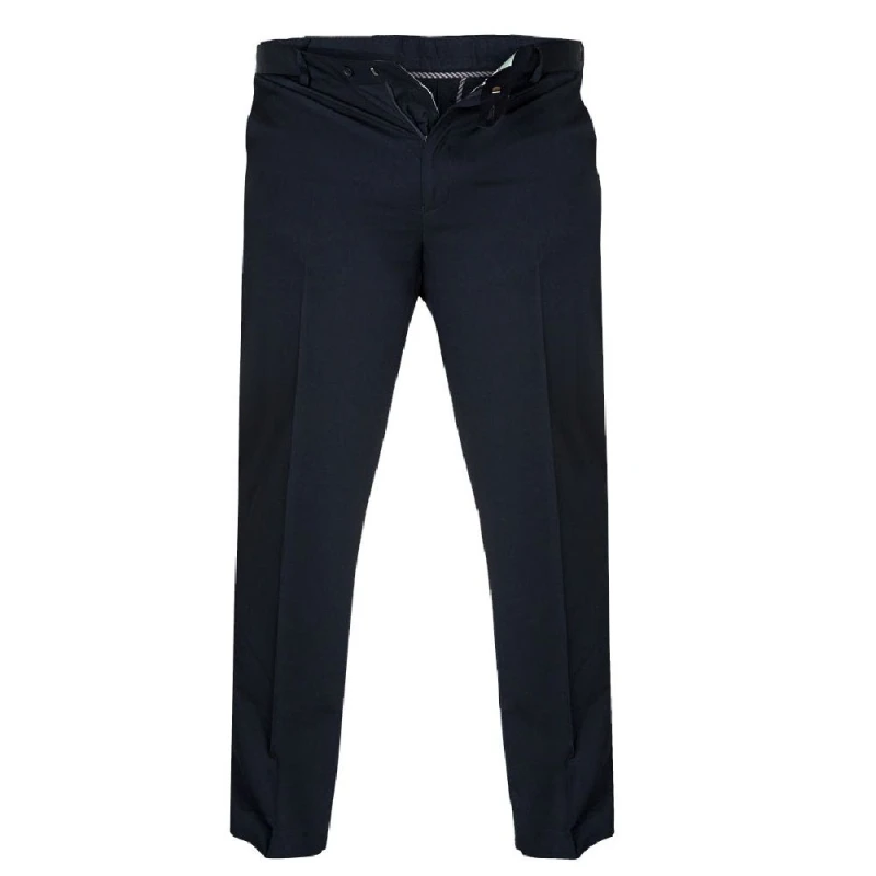 Image of Duke Clothing Duke Clothing Men D555 Bruno Stretch Chino Kingsize Trousers in Indigo Size: 40R Indigo 40R Male 5059699770256