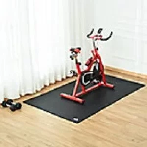 Image of Homcom Exercise Mat Non-Slip Black 1800 x 900 mm