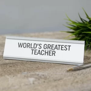 Image of World's Greatest Teacher Desk Plaque