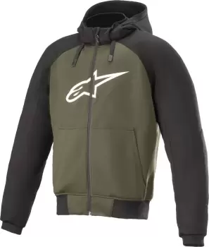 Image of Alpinestars Chrome Sport Motorcycle Hoodie, black-green, Size L, black-green, Size L