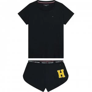 Image of Tommy Bodywear Varsity Short Pyjama Set - Desert Sky
