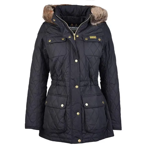 Image of Barbour International Enduro Quilted Jacket - Black 8