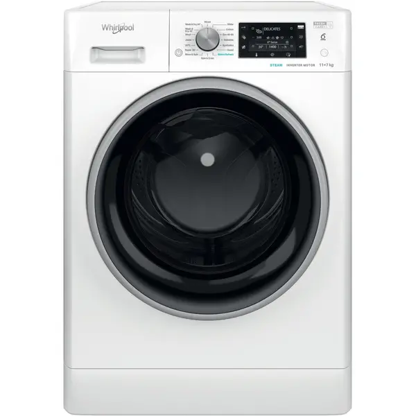 Image of Whirlpool FFWDD1174269BSVUK 11KG 7KG 1400RPM Freestanding Washer Dryers