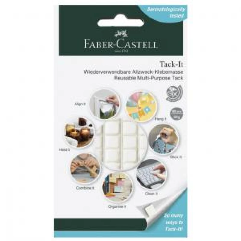 Image of Faber-Castell Faber-Castell Adhesive Tack-It 50g White (Pack 25) - 589150 589150