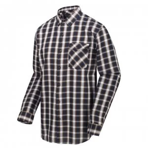 Image of Regatta Lonan Long Sleeve Check Shirt - Navy