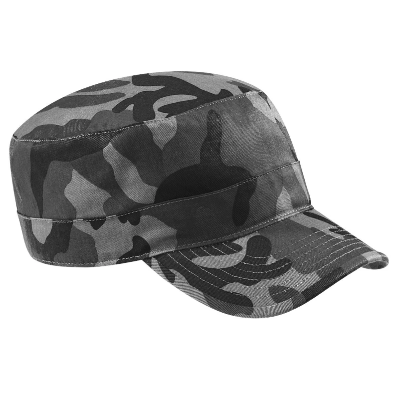 Image of Beechfield Beechfield Men Camouflage Army Cap Headwear in Dark Grey Dark Grey One Size Male 5054752864170
