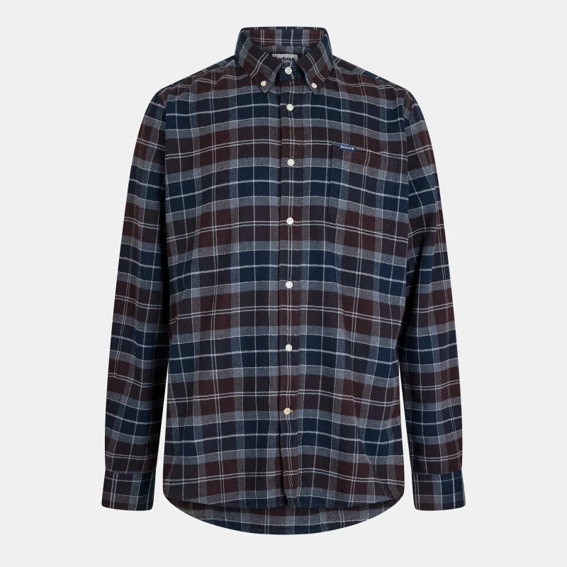 Image of Barbour Mens Kyeloch TF Long Sleeve Patterned Shirt Mdnght Tartan male 2XL