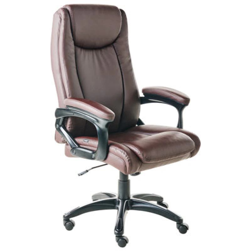 Image of Beliani Executive Chair Graceful Faux Leather Dark Brown