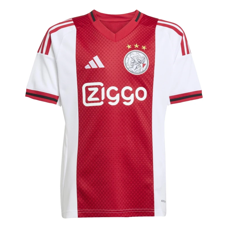 Image of adidas Ajax Home Shirt 2025 2026 Juniors White male 11-12 Years