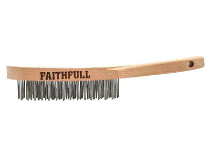 Image of Faithfull Heavy-Duty Stainless Steel Scratch Brush, 4 Row Fai680S4F
