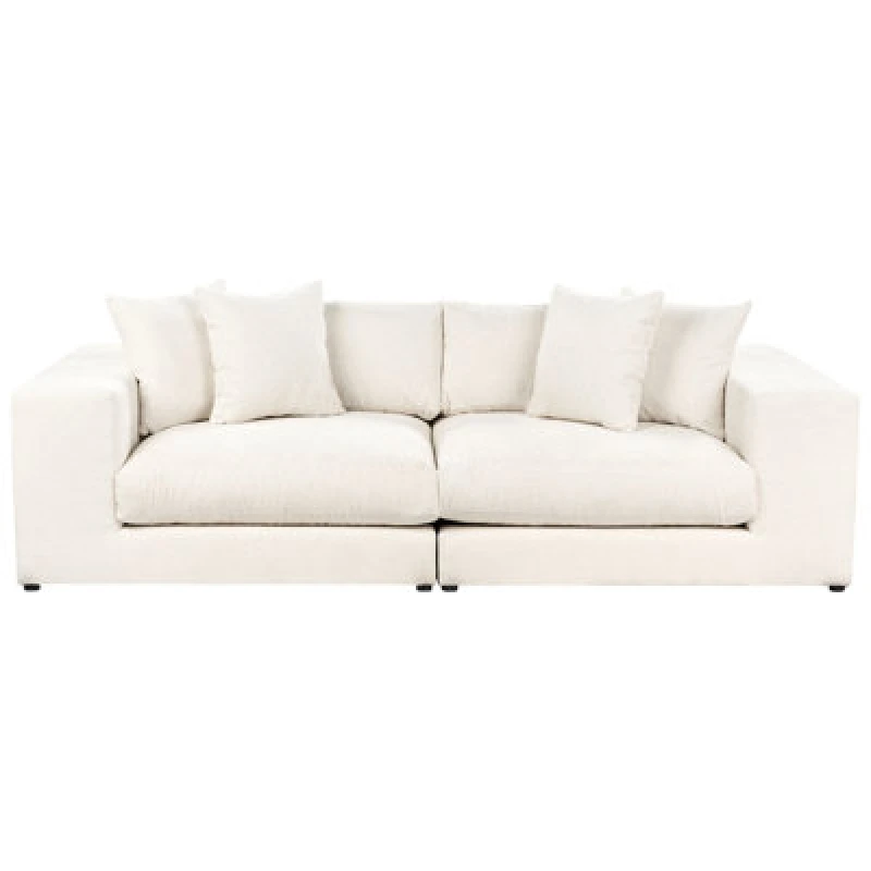 Image of Beliani Sofa 3 Seater Glorvika Ii Fabric Off-White