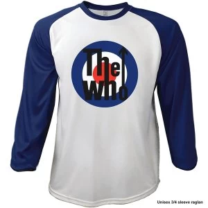 Image of The Who - 1969 Pinball Wizard Mens Medium Raglan T-Shirt - Navy Blue / White