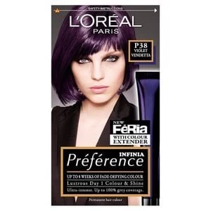 Image of Preference Infinia P38 Dark Purple Hair Dye Purple