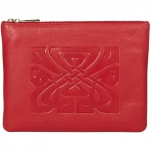 Image of Biba Large Leather Pouch - Red