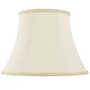 Image of 14" Bowed Oval Handmade Lamp Shade Cream Fabric Classic Table Light Bulb Cover