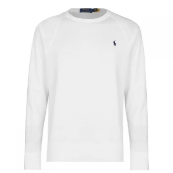 Image of Polo Ralph Lauren Terry Crew Sweater - White
