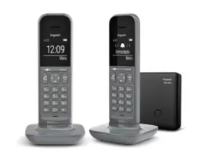 Image of Gigaset CL390A Duo Analog/DECT telephone Grey