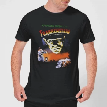 Image of Universal Monsters Frankenstein Vintage Poster Mens T-Shirt - Black - 5XL