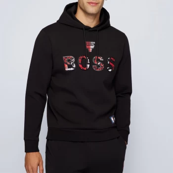 Image of BOSS X NBA Mens Bulls Pullover Hoodie - Black - XXL