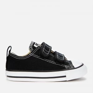 Image of Converse Toddlers Chuck Taylor All Star Ox Velcro Trainers - Black - UK 5 Toddler