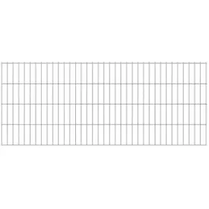 Image of Vidaxl - 2D Garden Fence Panels Silver 2008x830 mm 6m - Silver