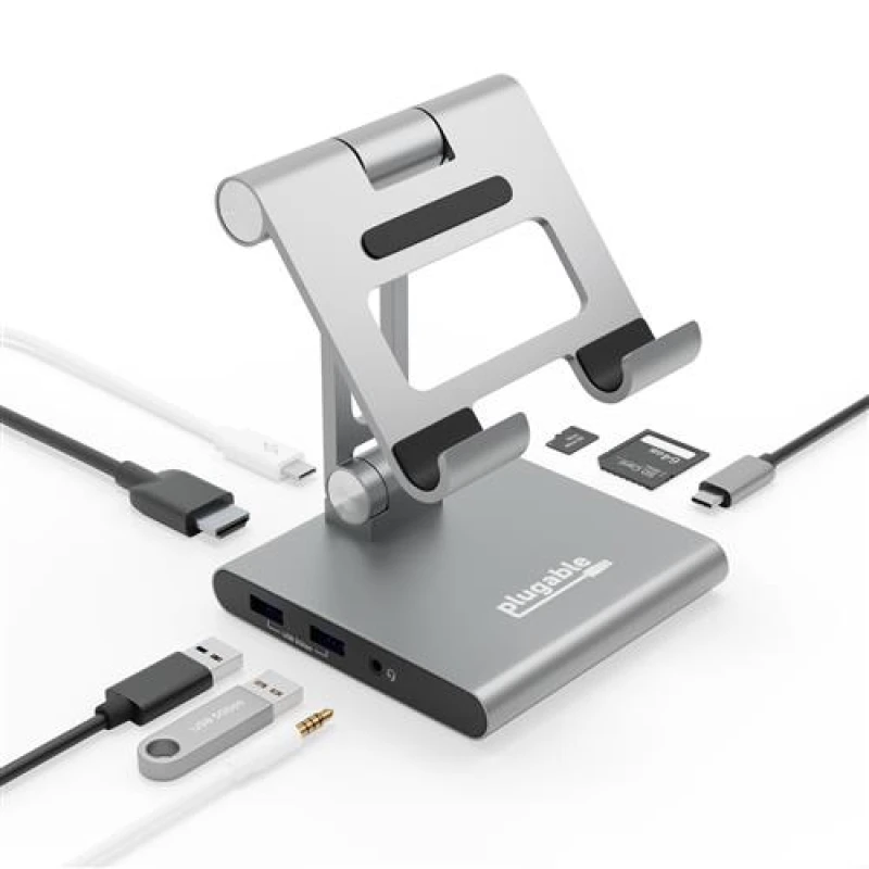 Image of Plugable USB-C Dock Tablet Phone Stand