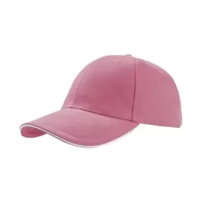 Image of Atlantis Liberty Sandwich Heavy Brush Cotton 6 Panel Cap (One Size) (Pink)