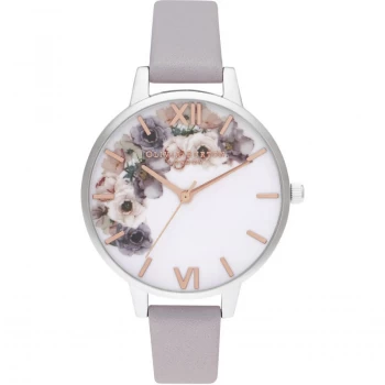 Image of Watercolour Florals Demi Grey Lilac Rg & Silver Watch