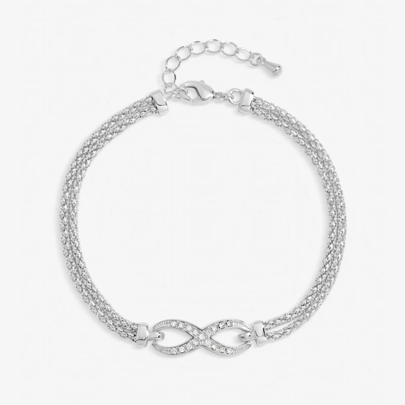 Image of Inicio Silver Plated Infinity Bracelet - Gift Pouch Chain Bracelets One Size Silver 73786811000