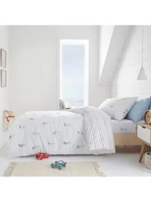 Image of Little Bianca Sailing Boats Cotton Duvet Set, Multi, Size Single