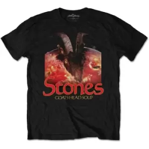 Image of The Rolling Stones - Goats Head Soup with Logo Unisex XX-Large T-Shirt - Black